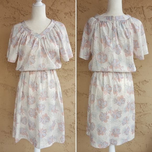 vintage v neck dress